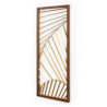 ESCULTURA 35x2x86 METAL DORADO/MADERA MARRON