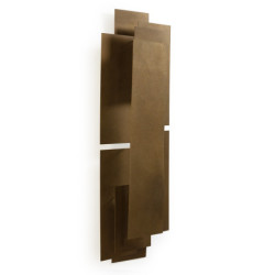 ESCULTURA 41x13x123 METAL DORADO ANTIQUE