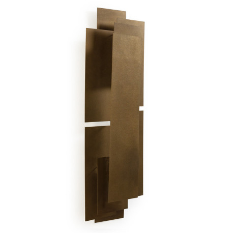ESCULTURA 41x13x123 METAL DORADO ANTIQUE