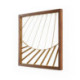 ESCULTURA 41x2x41 METAL DORADO/MADERA MARRON