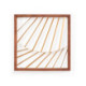 ESCULTURA 41x2x41 METAL DORADO/MADERA MARRON