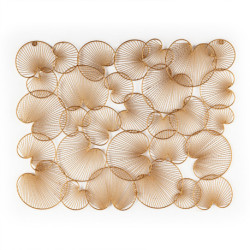 ESCULTURA 45x1,75x35 METAL DORADO
