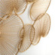 ESCULTURA 45x1,75x35 METAL DORADO