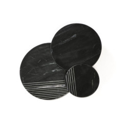 ESCULTURA 56x4x56 MARMOL NEGRO