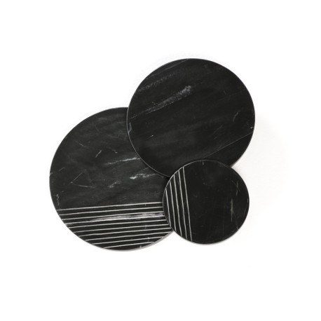 ESCULTURA 56x4x56 MARMOL NEGRO