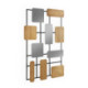 ESCULTURA 67x2x99,5 METAL NEGRO/ESPEJO/MADERA NATURAL