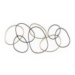 ESCULTURA 91x4x43 METAL DORADO/COBRE