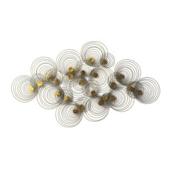 ESCULTURA 96x3x152 METAL DORADO/DORADO ANTIQUE