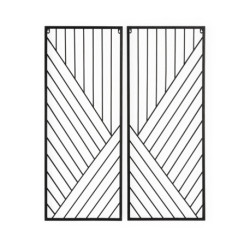 ESCULTURA SET/2 40x2x102 / 40x2x102 METAL NEGRO