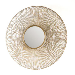 ESPEJO 112x10x112 CRISTAL/METAL DORADO