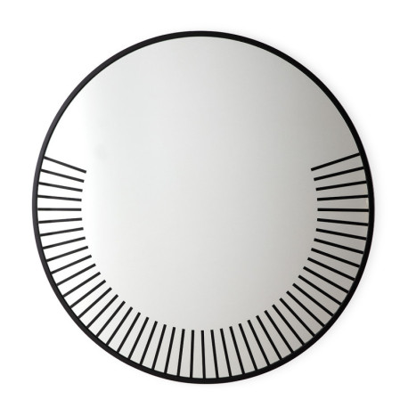 ESPEJO 120x3x120 CRISTAL CLARO / METAL NEGRO / DM NEGRO