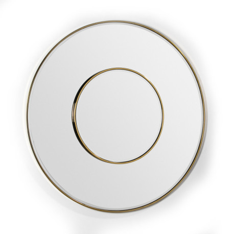 ESPEJO 120x4x120 CRISTAL/METAL DORADO