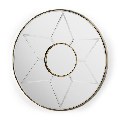 ESPEJO 120x4x120 CRISTAL/METAL DORADO