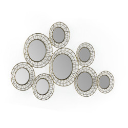 ESPEJO 121x4,5x2,5 METAL DORADO