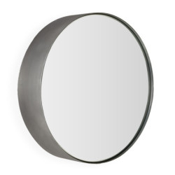 ESPEJO 40x10x40 METAL NIQUEL ENVEJECIDO