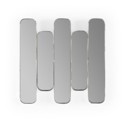 ESPEJO 40x2x40 METAL BLANCO ENVEJECIDO