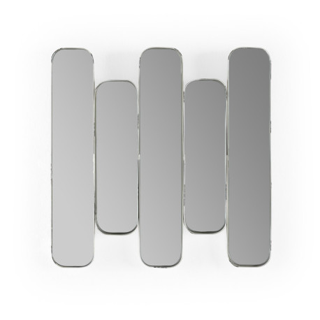 ESPEJO 40x2x40 METAL BLANCO ENVEJECIDO