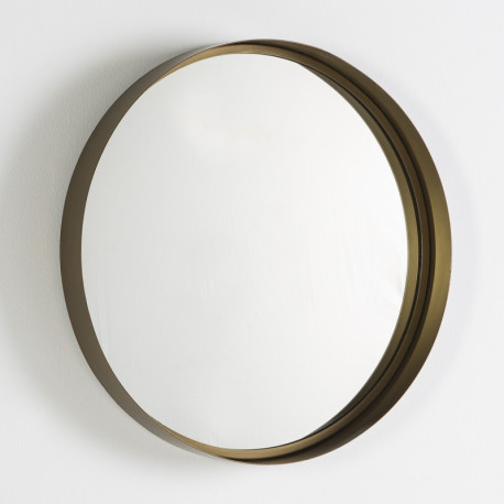 ESPEJO 61x5x61 CRISTAL/METAL DORADO