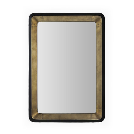 ESPEJO 63,5x4x91 METAL DORADO/MADERA NEGRO