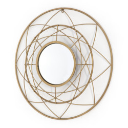 ESPEJO 78x8x78 METAL DORADO