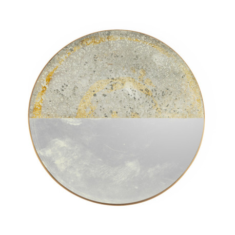 ESPEJO 79x4x79 ENVEJECIDO/METAL DORADO