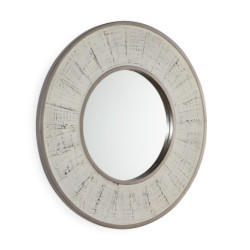 ESPEJO 80x3x80 CRISTAL/MADERA BLANCO ANTIQUE