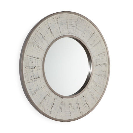 ESPEJO 80x3x80 CRISTAL/MADERA BLANCO ANTIQUE