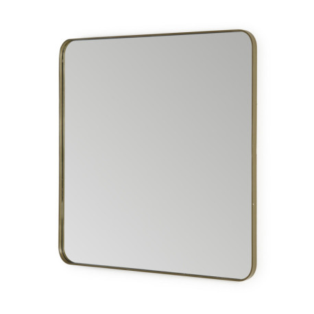 ESPEJO 80x3x80 CRISTAL/METAL DORADO