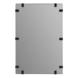 ESPEJO 80x4x120 ENVEJECIDO/MADERA NATURAL/METAL NEGRO