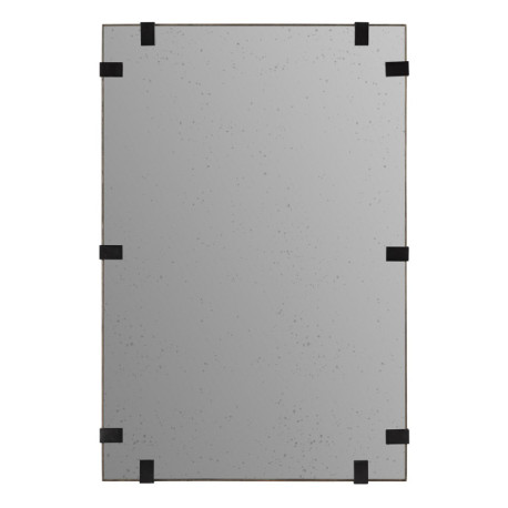 ESPEJO 80x4x120 ENVEJECIDO/MADERA NATURAL/METAL NEGRO