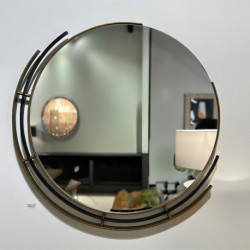 ESPEJO 81,28x2,54x81,28 METAL DORADO ANTIQUE/NEGRO