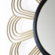 ESPEJO 81x2x81 CRISTAL/METAL DORADO/NEGRO
