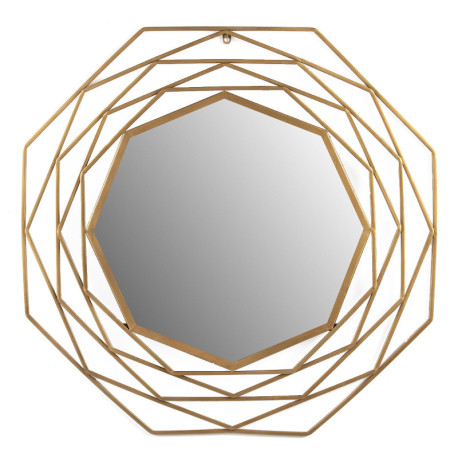 ESPEJO 81x4x81 CRISTAL/METAL DORADO