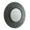 ESPEJO 86x5x86 METAL ORO/VERDE OSCURO