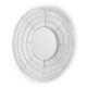 ESPEJO 90x8x90 CRISTAL/MIMBRE BLANCO