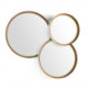 ESPEJO SET/3 80x14x87 CRISTAL/METAL BLANCO/DORADO