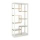 ESTANTERIA 100x40x210 MADERA BLANCO/METAL DORADO