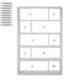 ESTANTERIA 120x34x180 MADERA BLANCO
