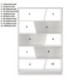 ESTANTERIA 120x34x180 MADERA BLANCO