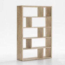 ESTANTERIA 120x34x180 MADERA BLANCO VELADO