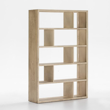 ESTANTERIA 120x34x180 MADERA BLANCO VELADO