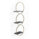 ESTANTERIA 33x14x99 MADERA NEGRO/METAL DORADO