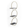 ESTANTERIA 33x14x99 MADERA NEGRO/METAL DORADO