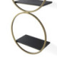 ESTANTERIA 33x14x99 MADERA NEGRO/METAL DORADO