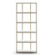 ESTANTERIA 80x38x200 MADERA BLANCO/METAL DORADO