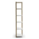 ESTANTERIA 80x38x200 MADERA BLANCO/METAL DORADO