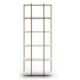 ESTANTERIA 80x38x200 MADERA BLANCO/METAL DORADO