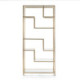 ESTANTERIA 91x38x203 CRISTAL/METAL DORADO