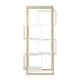 ESTANTERIA 95x38x195 MADERA BLANCO/METAL DORADO
