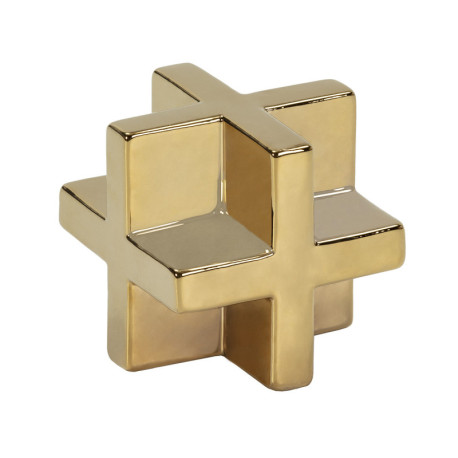 FIGURA 10x10x10 CERAMICA DORADO